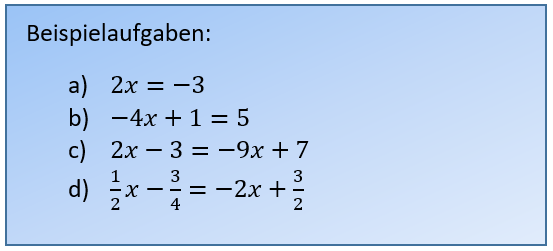 Lösen von Gleichungen (Ma 7)