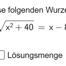 Wurzelgleichungen II (Ma 9)