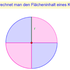 Herleitung Flächeninhalt eines Kreises (Ma 8)
